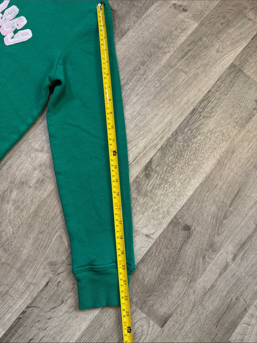 GAP Emerald Crewneck Sweatshirt with Pink Logo Size XS - Picture 6 of 7